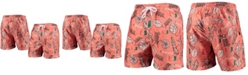Wes & Willy Men's Orange Miami Hurricanes Vintage-Like Floral Swim Trunks